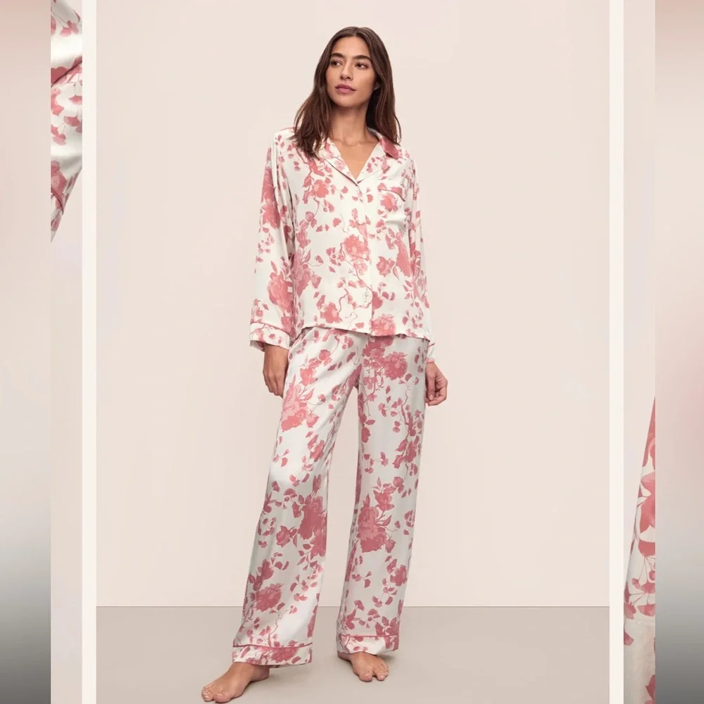 Eberjey x L’AGENCE Inez silk pajamas - Picture 1 of 3